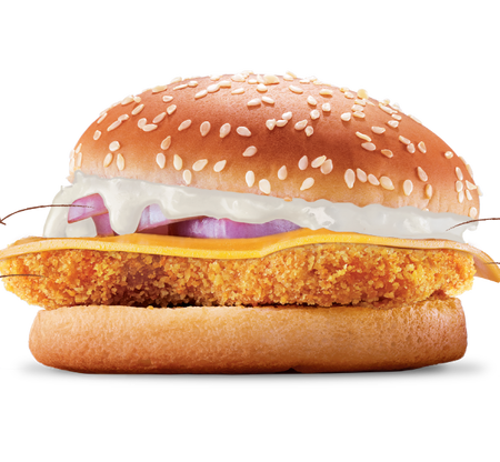 Crispy Chicken with Cheese Burger